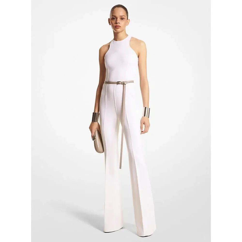 MICHAEL KORS COLLECTION
Ivory Double Faced Wool Jumpsuit US4